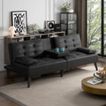 Arjeta Queen 65.75'' Faux Leather Convertible Sofa