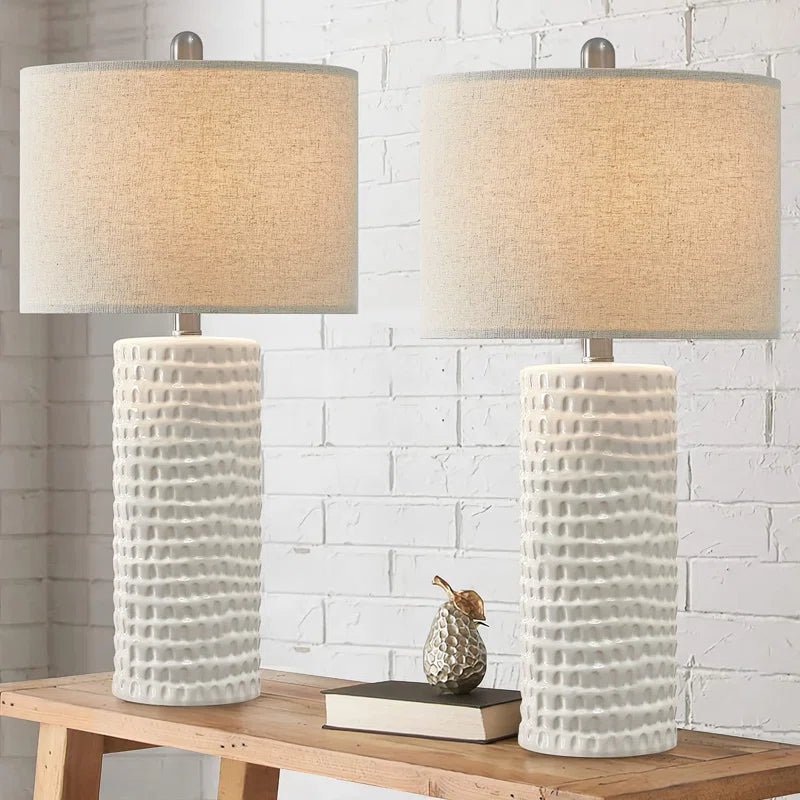 Anazagene 24'' H Ceramic Table Lamp Set (Set of 2)