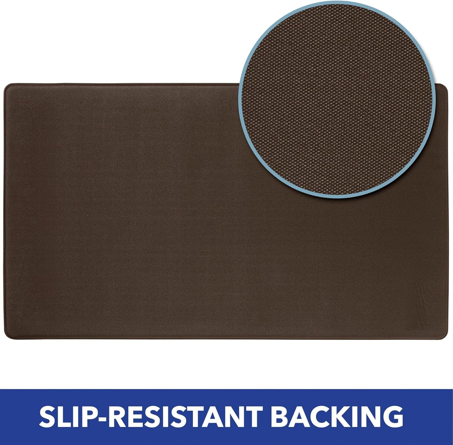 Cozy Living Home Sweet Home Buffalo Check Border Anti-Fatigue Kitchen Mat, Grey/Black, 17.5"X30"