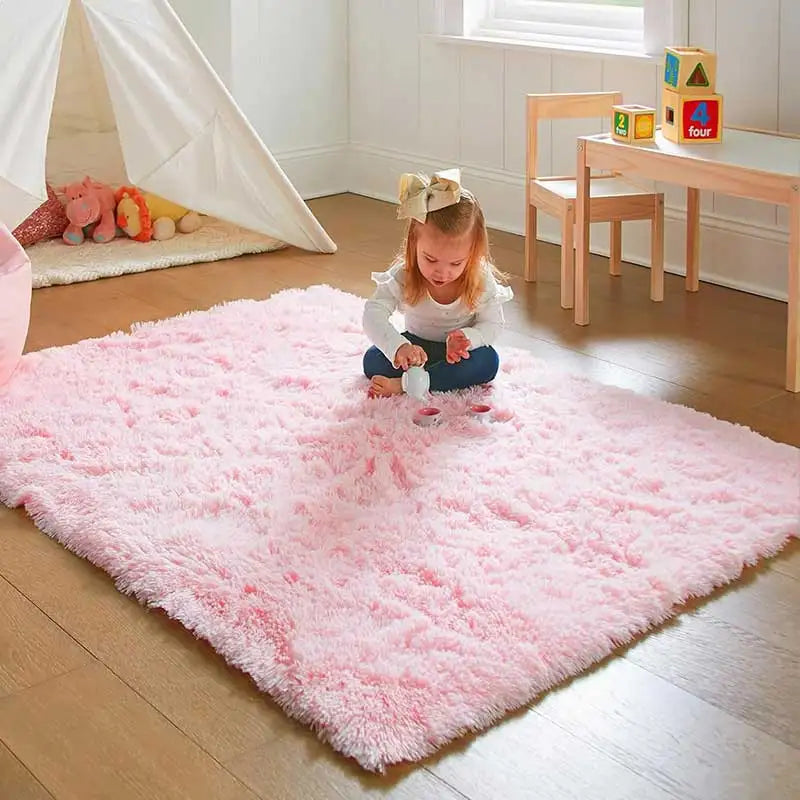 Plush Children's Bedroom Carpet Tent Play Rugs For Living Room Sofa Floor Cushions Modern Soft Fluffy Home Area Rug Gifts
