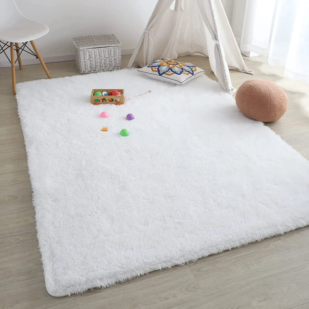 Plush Children's Bedroom Carpet Tent Play Rugs For Living Room Sofa Floor Cushions Modern Soft Fluffy Home Area Rug Gifts