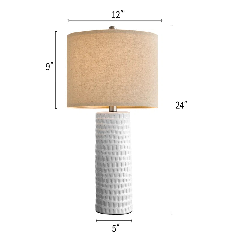 Anazagene 24'' H Ceramic Table Lamp Set (Set of 2)
