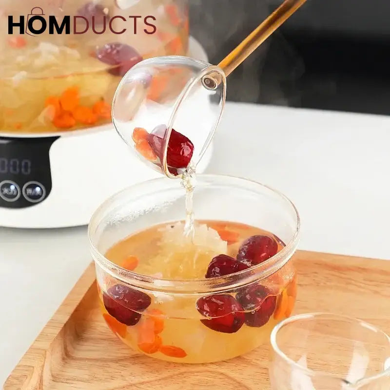 Heat Resistant Borosilicate Glass Tarka Spoon (Box Packing)