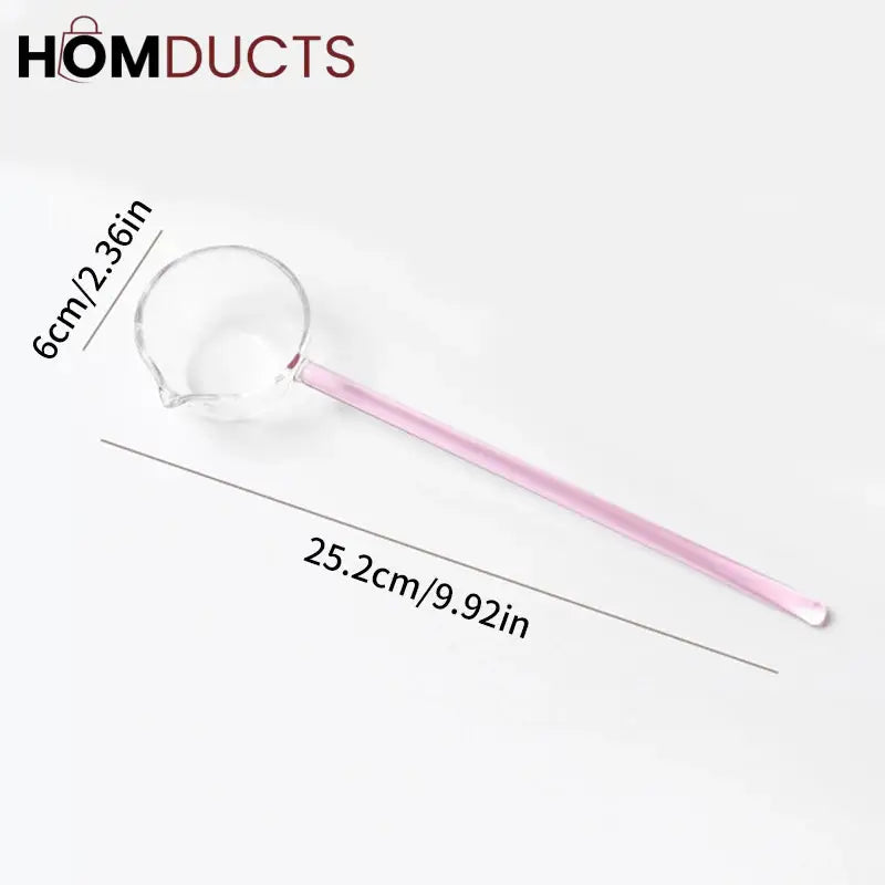 Heat Resistant Borosilicate Glass Tarka Spoon (Box Packing)