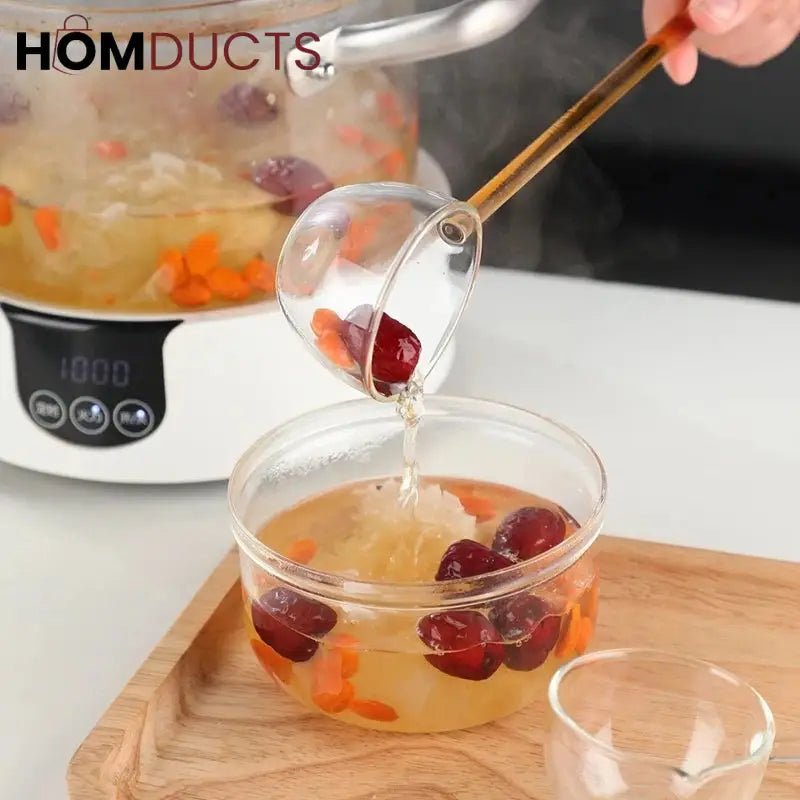 Heat Resistant Borosilicate Glass Tarka Spoon (Box Packing)
