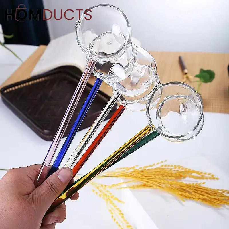 Heat Resistant Borosilicate Glass Tarka Spoon (Box Packing)